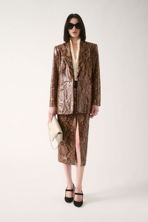 Luisa Spagnoli Francia - Gonna in pelle - Fashion Show Offerta