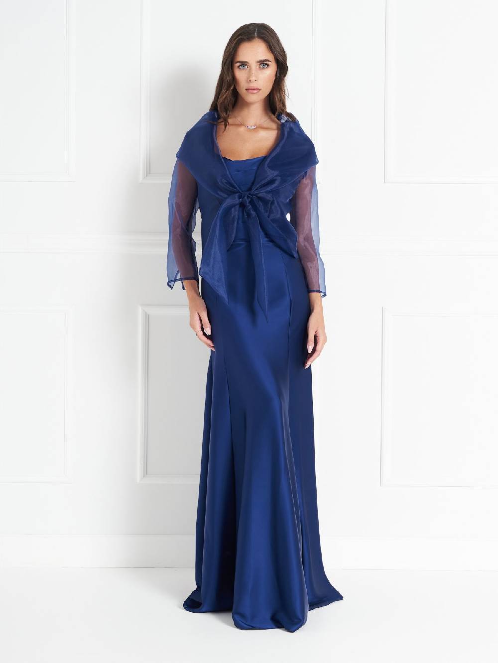 Rinascimento Coprispalle atelier in Organza Blu Shopping Online