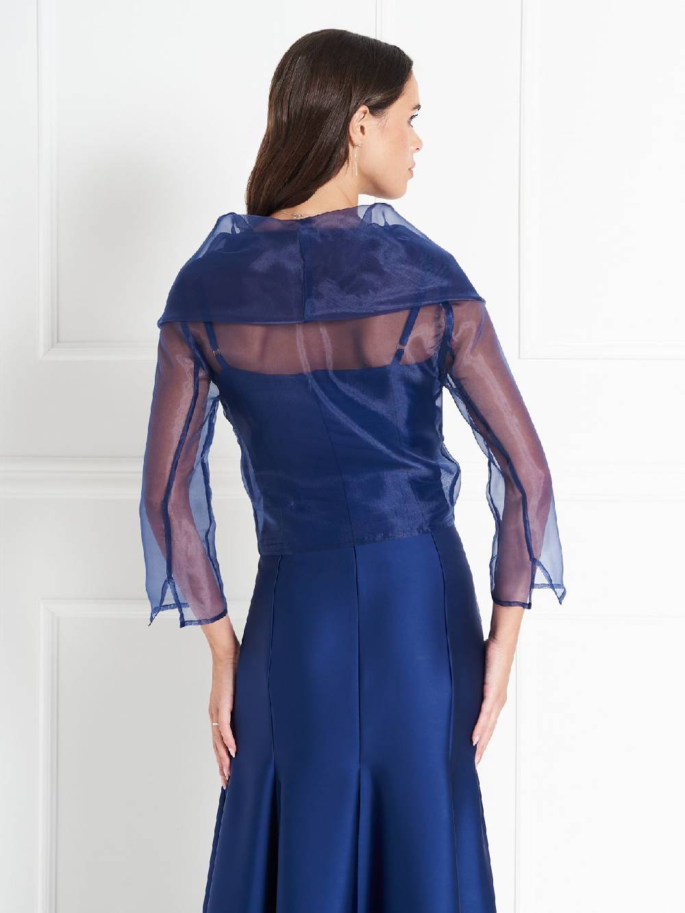 Rinascimento Coprispalle atelier in Organza Blu Shopping Online