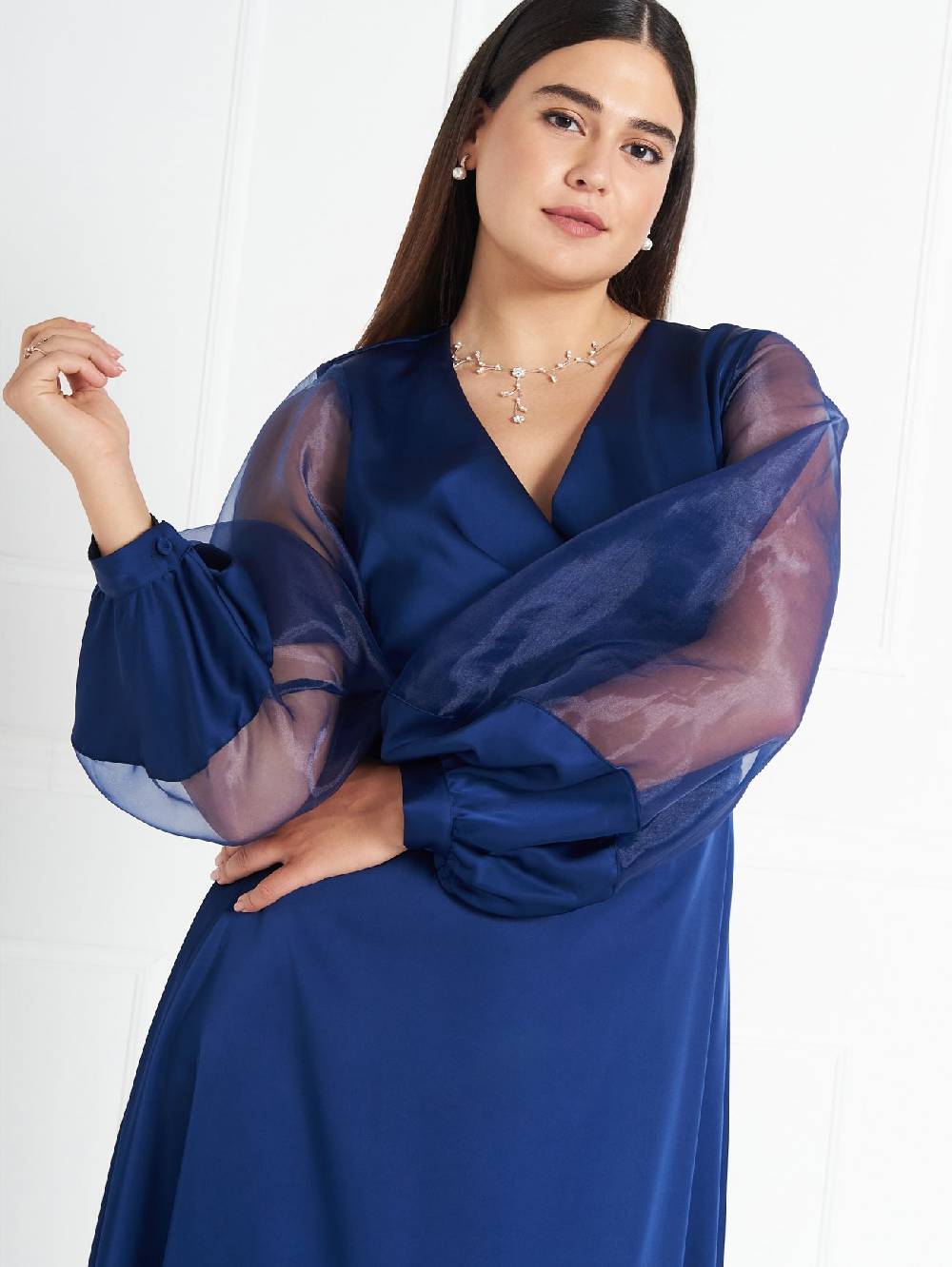 Rinascimento Abito Curvy atelier Blu Prezzo Ridotto