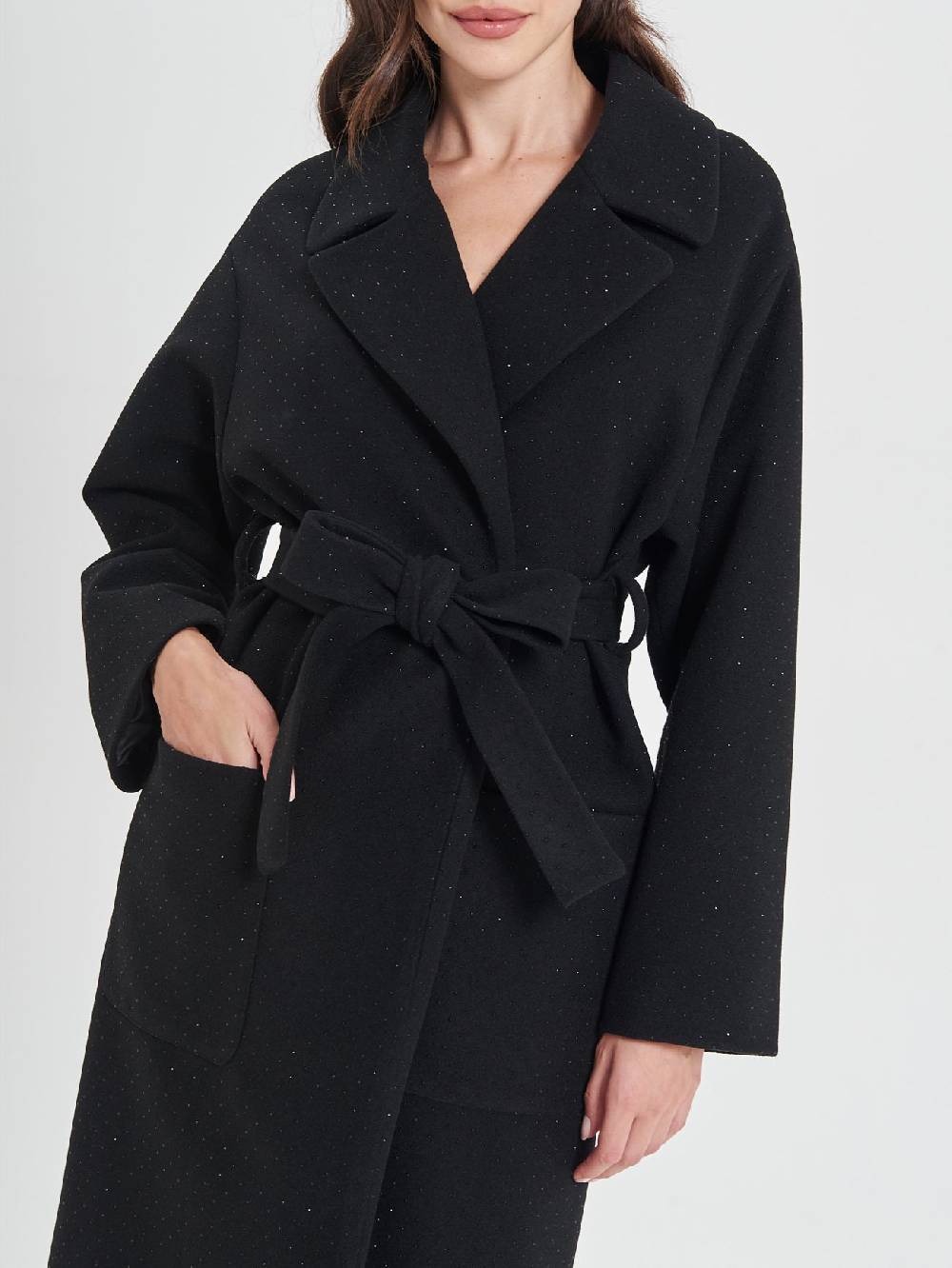 Rinascimento Cappotto Vestaglia Nero Novità