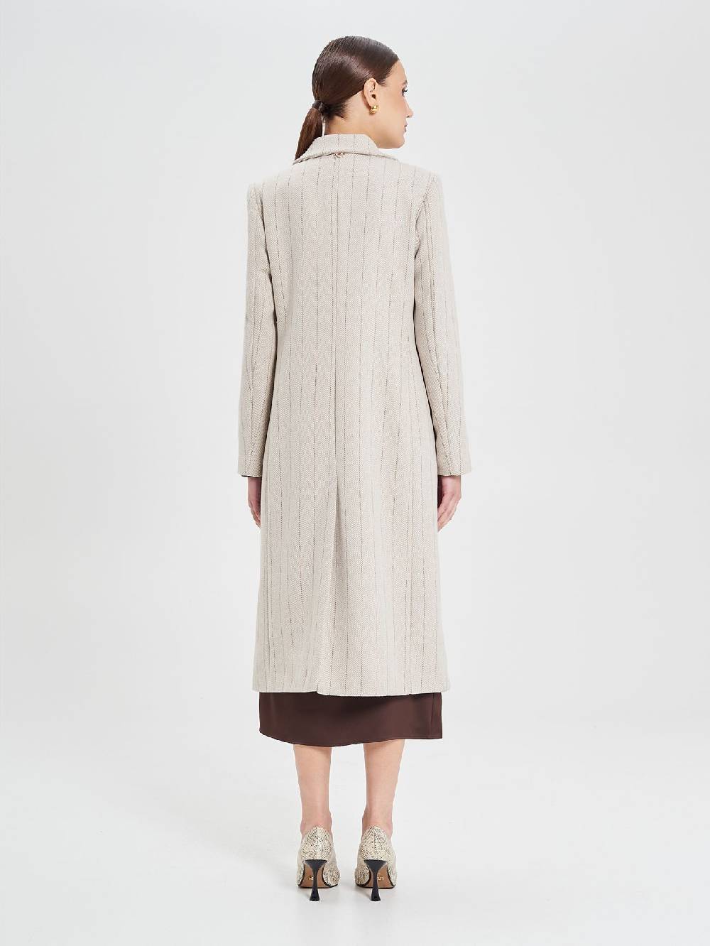 Rinascimento Cappotto Beige Spinato Online