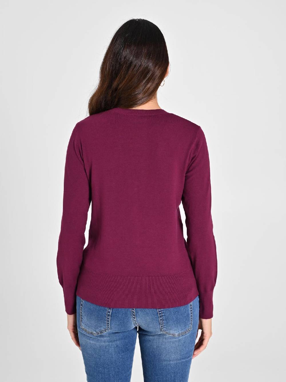 Rinascimento Maglia con Scollo a "V" Bordeaux Ecotec® Hotsell