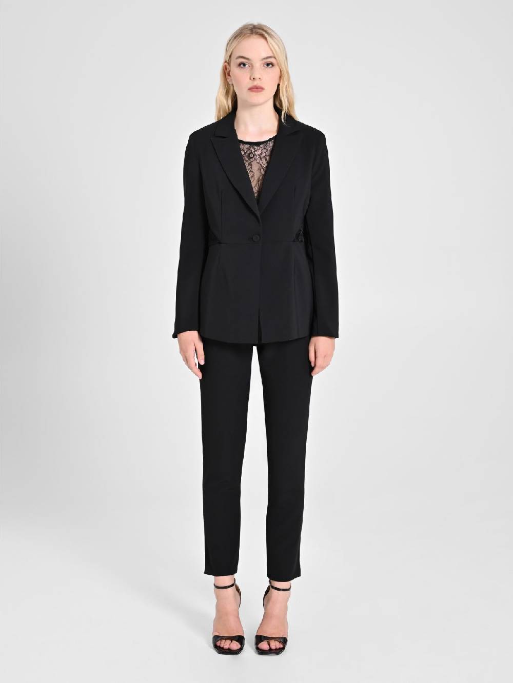 Rinascimento Giacca con inserto Pizzo & Velluto Vendita Economica