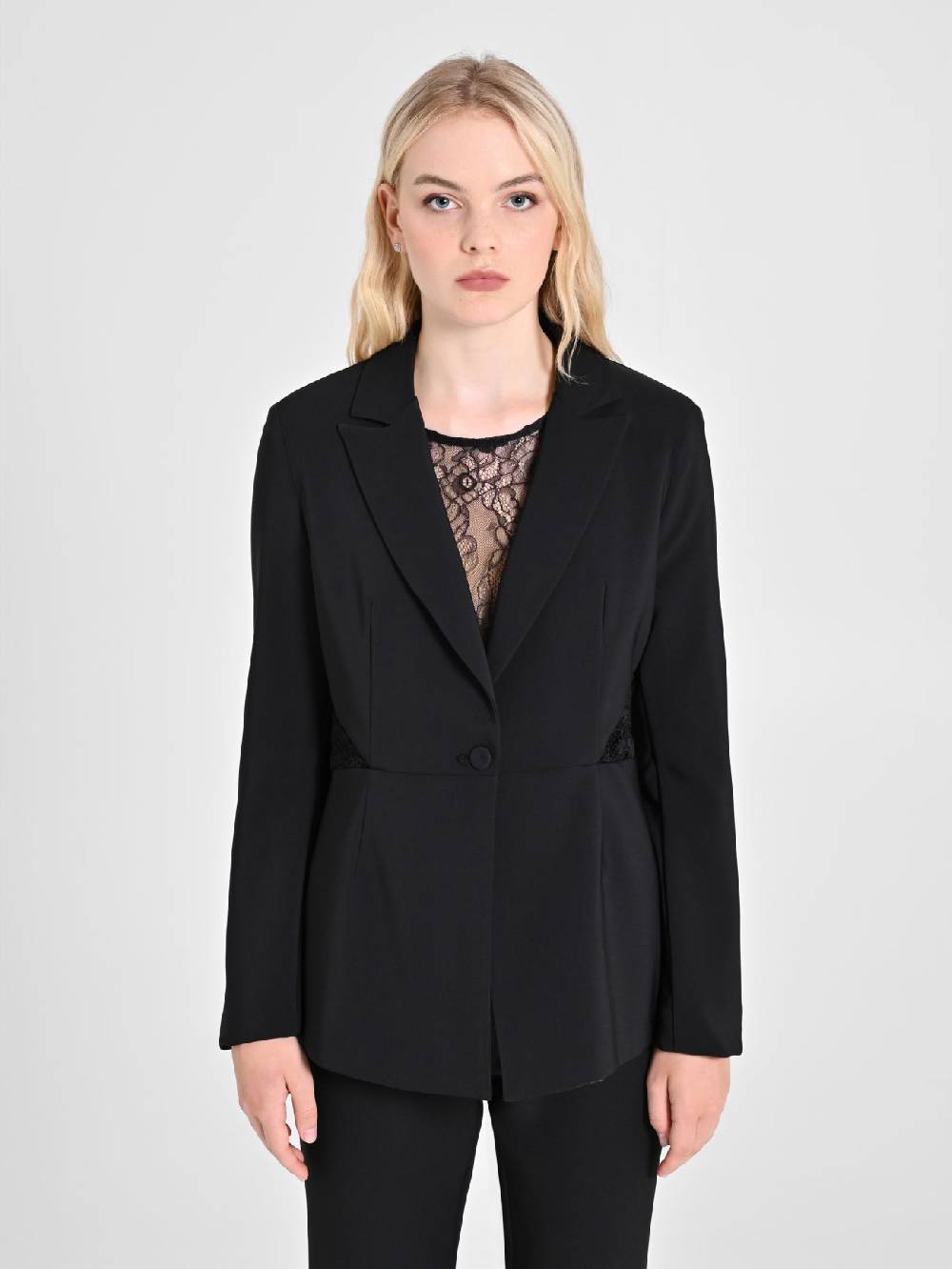 Rinascimento Giacca con inserto Pizzo & Velluto Vendita Economica