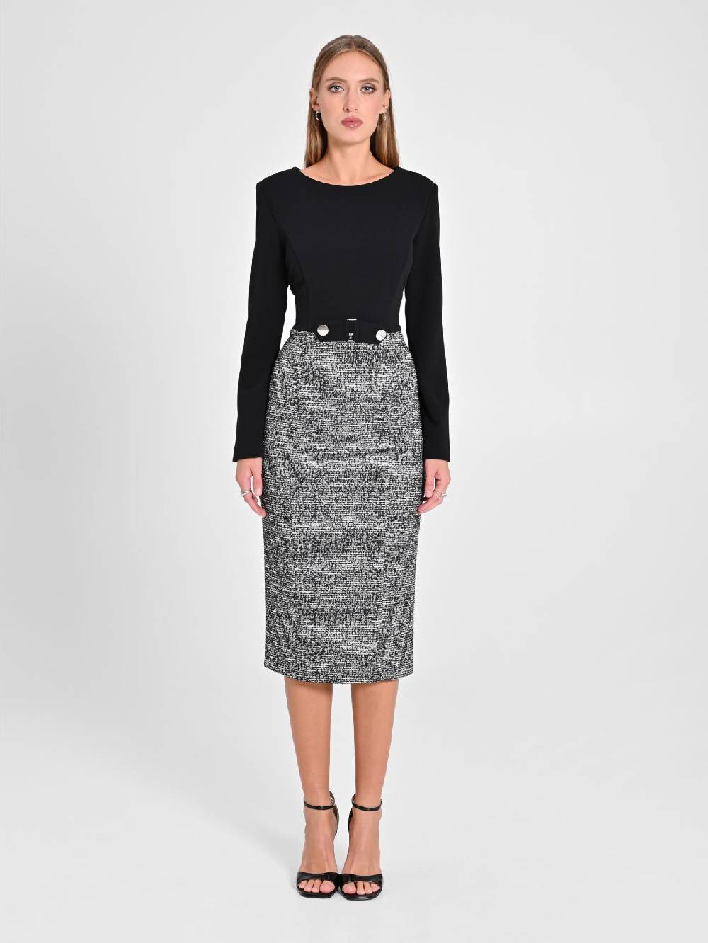 Rinascimento Abito Tweed Lurex Moda