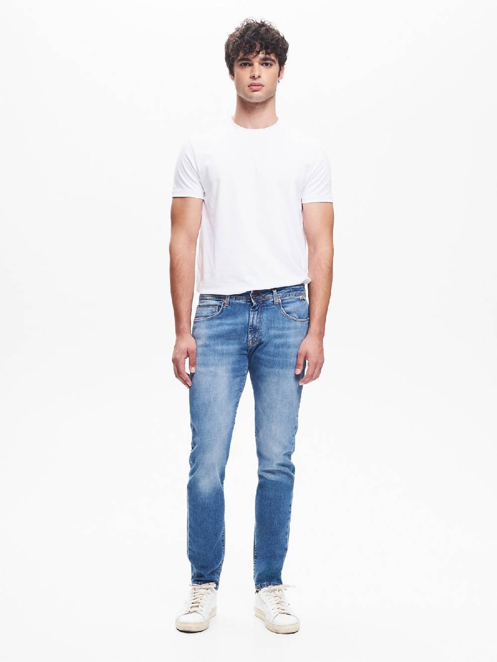 Rinascimento Jeans Slim-Fit Uomo Blu QB24 Consegna Veloce