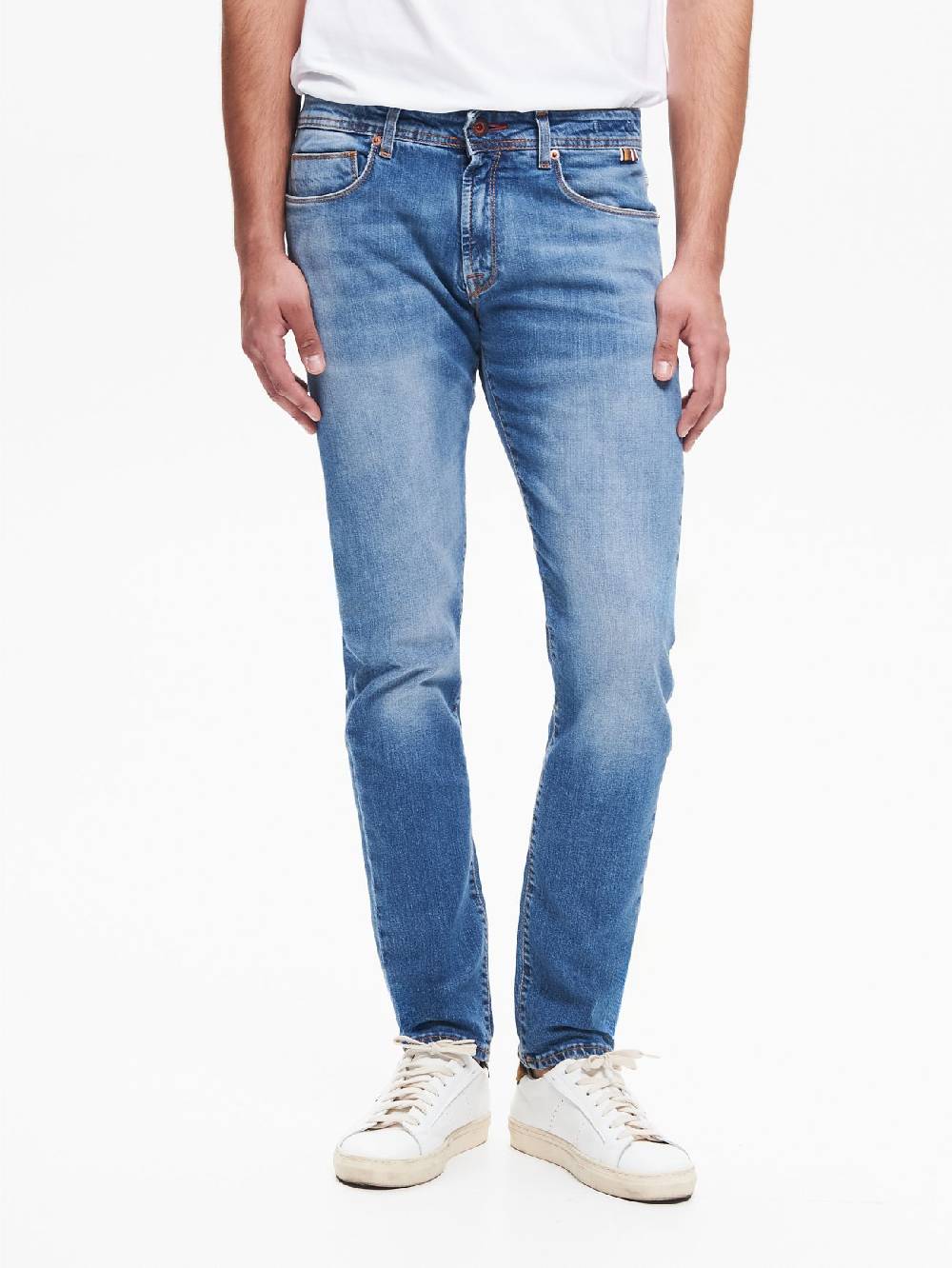 Rinascimento Jeans Slim-Fit Uomo Blu QB24 Consegna Veloce