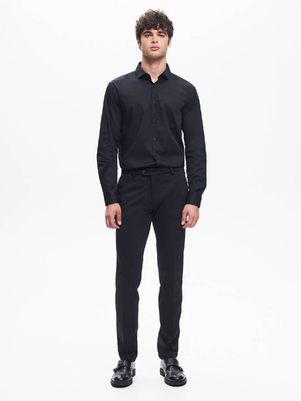 Rinascimento Camicia Popeline Uomo Collo alla Francese QB24 Fino Al -60%