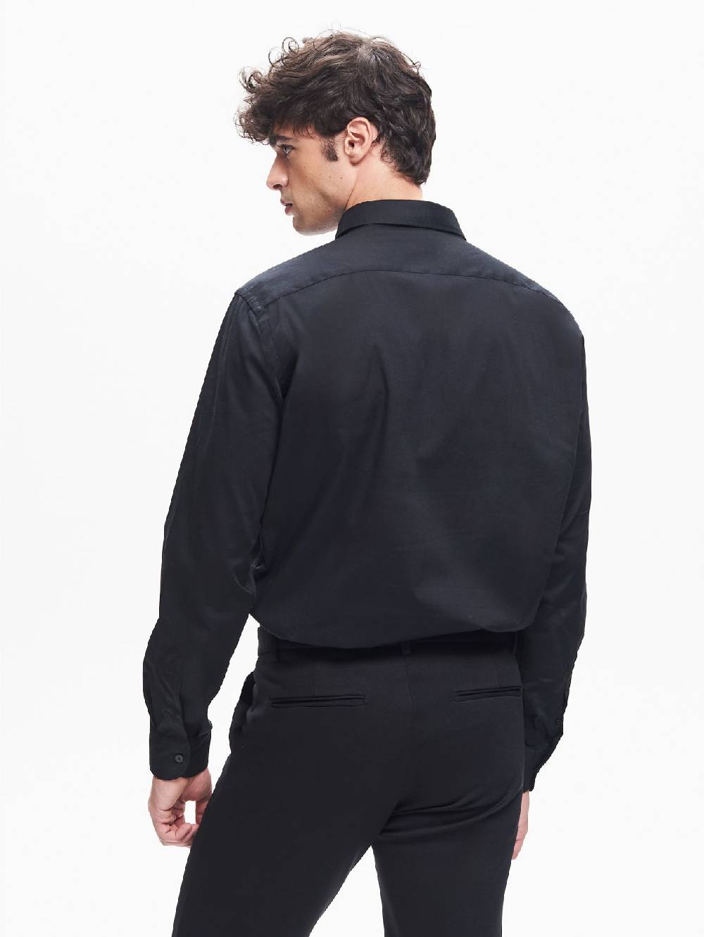 Rinascimento Camicia Popeline Uomo Collo alla Francese QB24 Fino Al -60%
