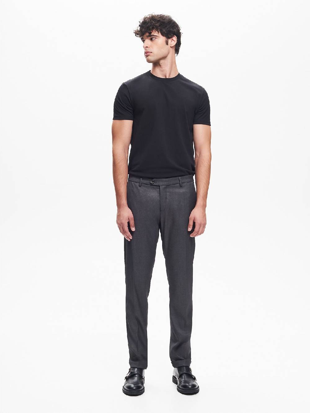 Rinascimento Pantaloni da abito Uomo Poliviscosa Antracite QB24 Sottocosto
