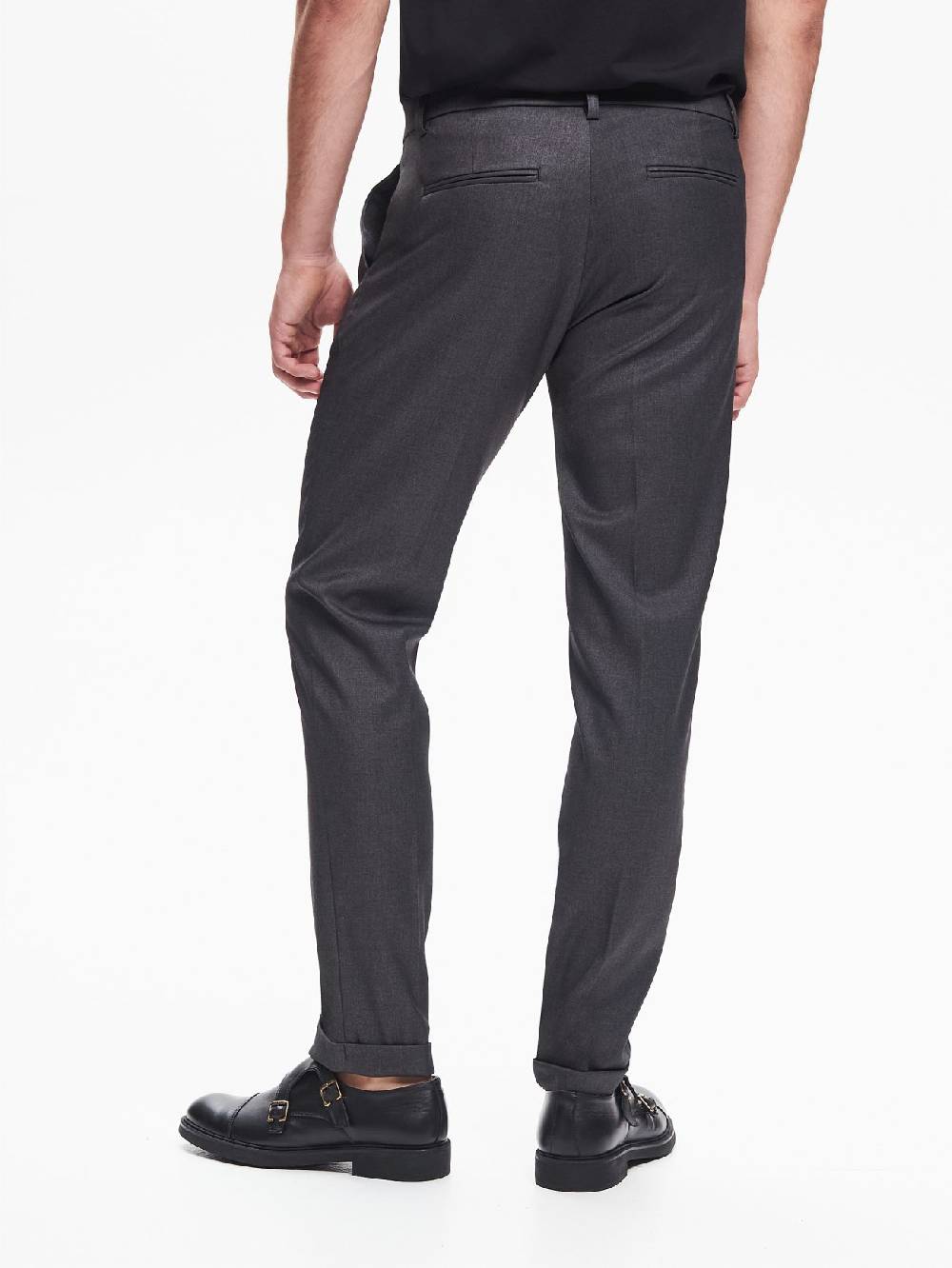 Rinascimento Pantaloni da abito Uomo Poliviscosa Antracite QB24 Sottocosto