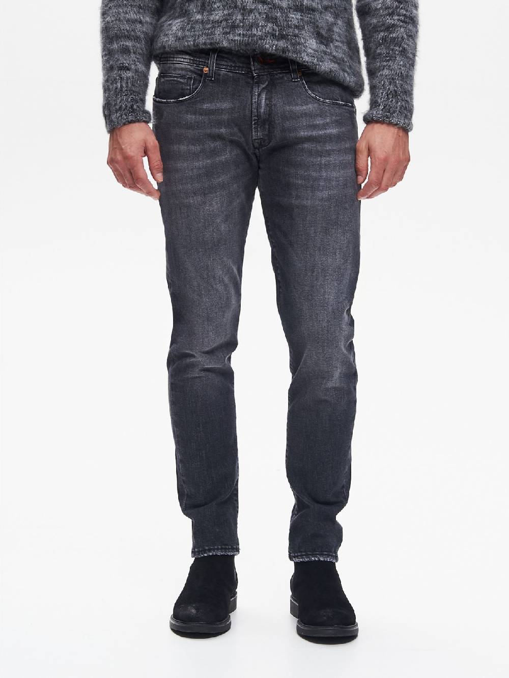 Rinascimento Jeans Regular-Fit Uomo Nero QB24 Convenienza