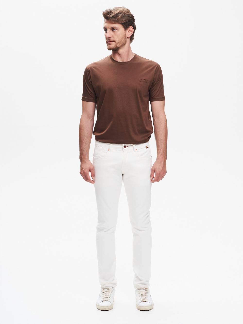 Rinascimento Jeans Slim-Fit Uomo Bull Bianco QB24 Bestseller