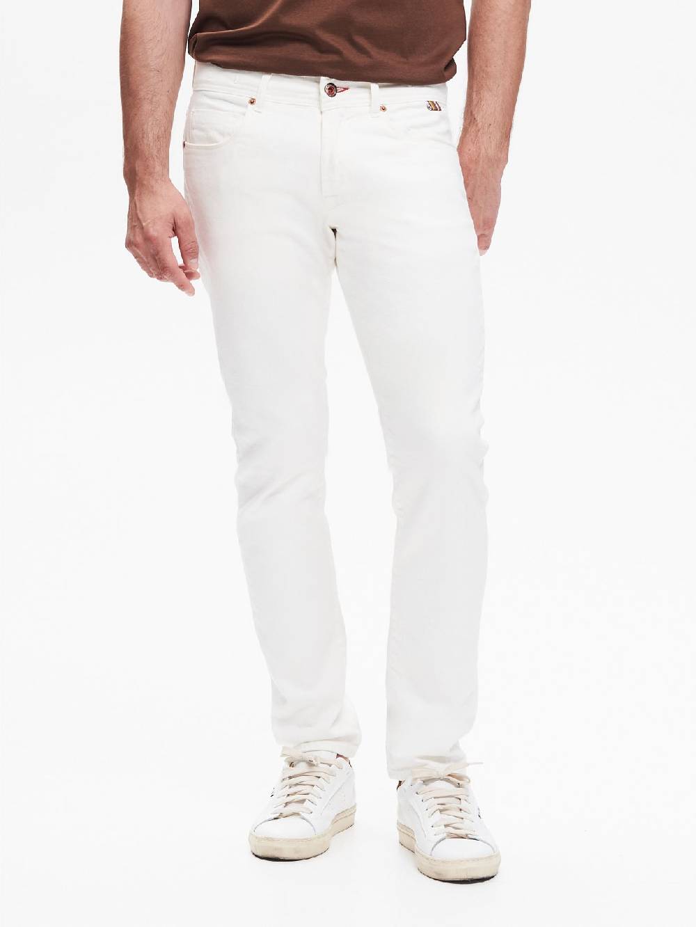 Rinascimento Jeans Slim-Fit Uomo Bull Bianco QB24 Bestseller