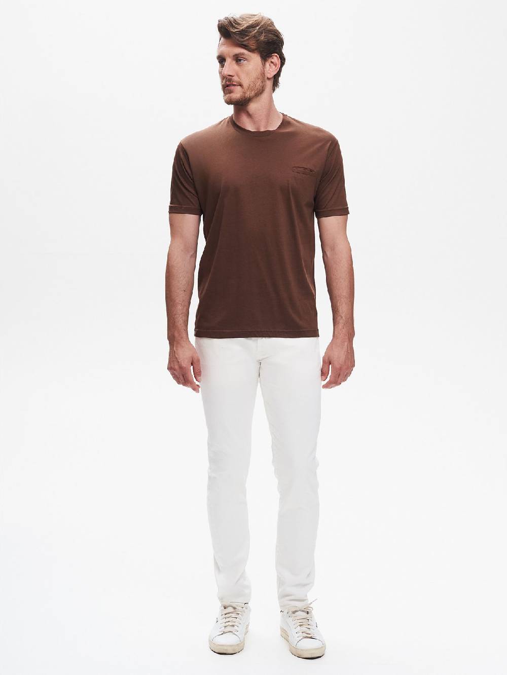 Rinascimento T-shirt Girocollo Uomo Taschino a Filetto QB24 Economico