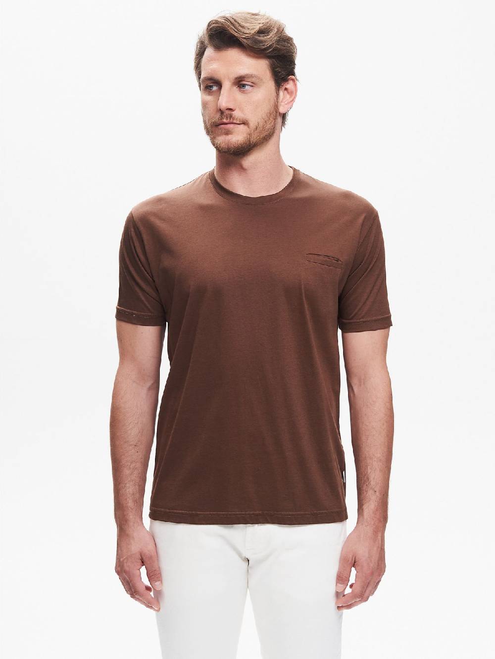 Rinascimento T-shirt Girocollo Uomo Taschino a Filetto QB24 Economico