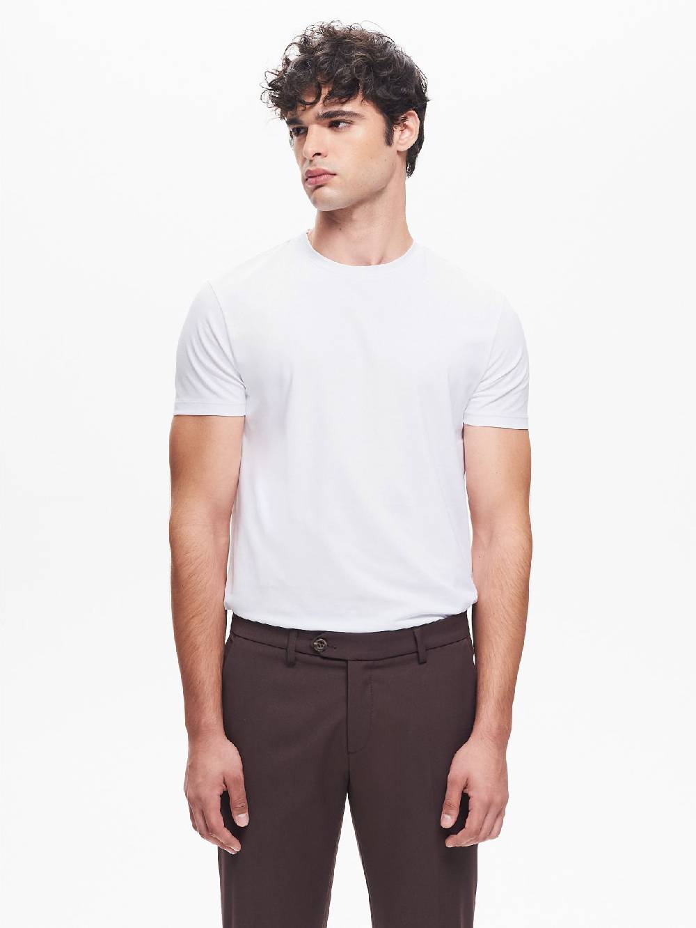 Rinascimento T-shirt Girocollo Uomo Bianco QB24 In Vendita