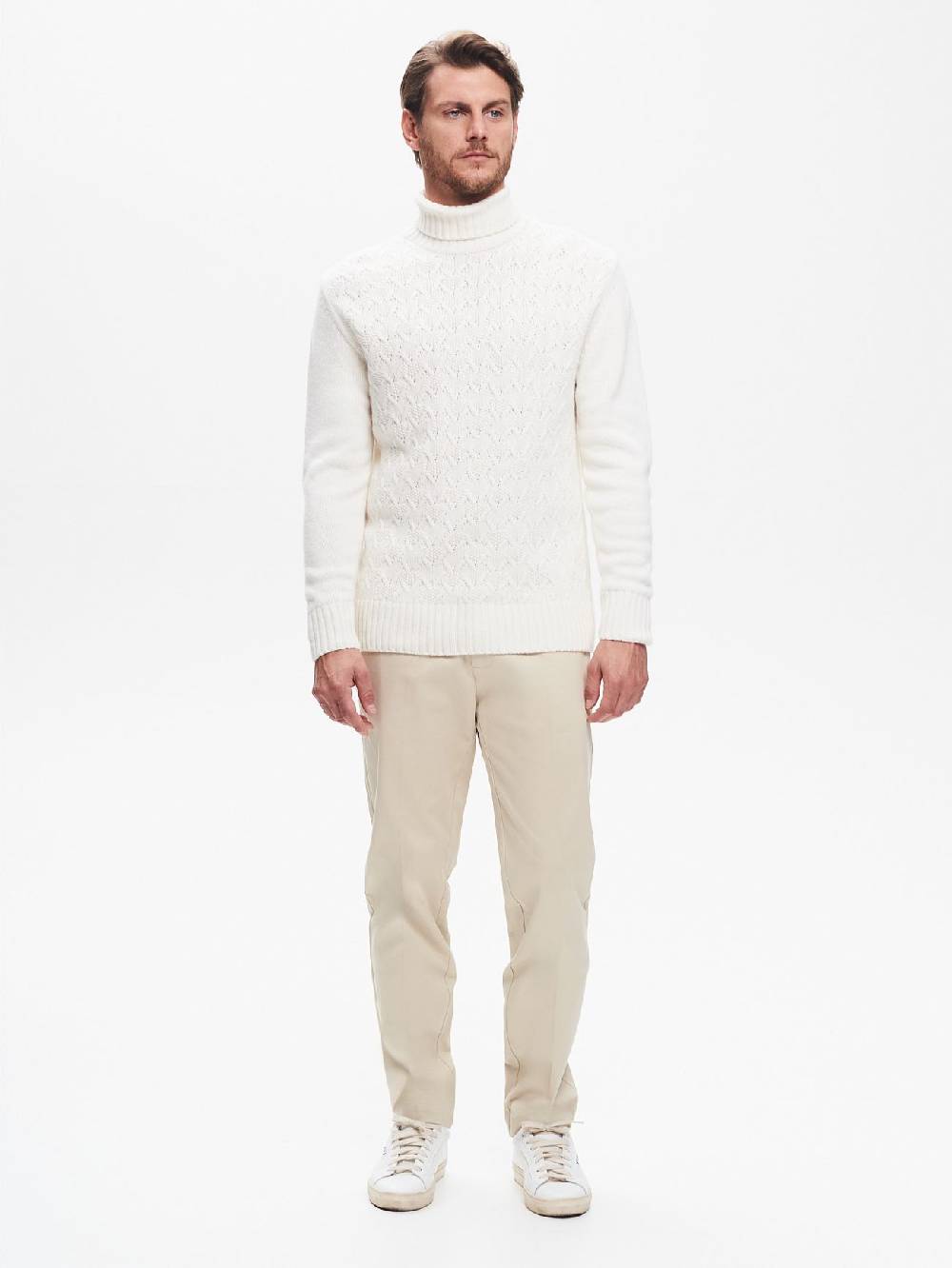 Rinascimento Maglione Dolcevita Uomo con Lavorazione QB24 Saldi
