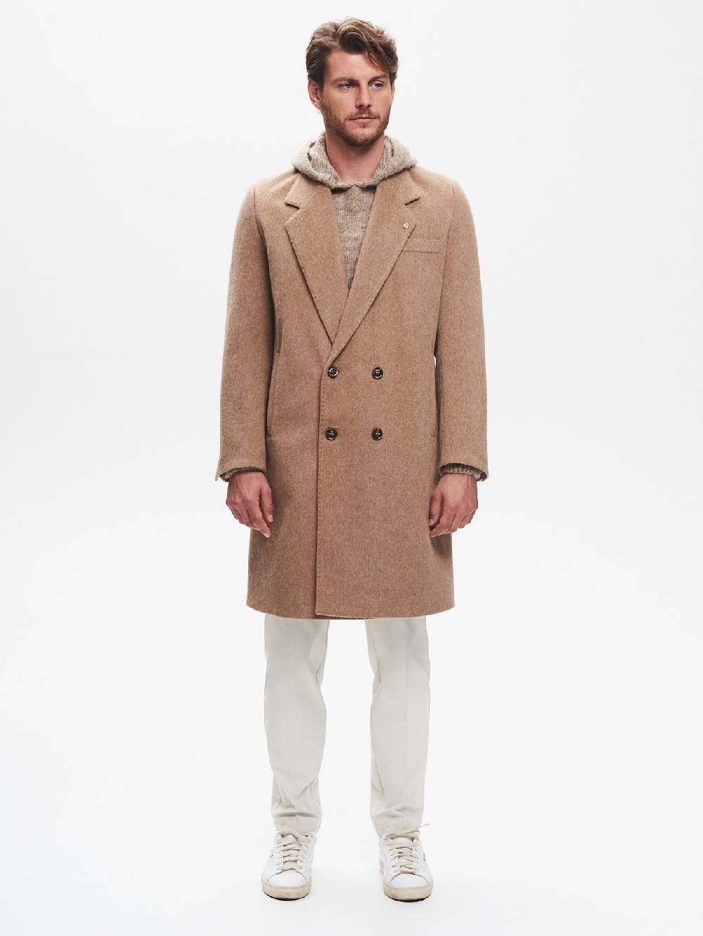 Rinascimento Cappotto Doppiopetto Uomo Over Spazzolato QB24 Offerte