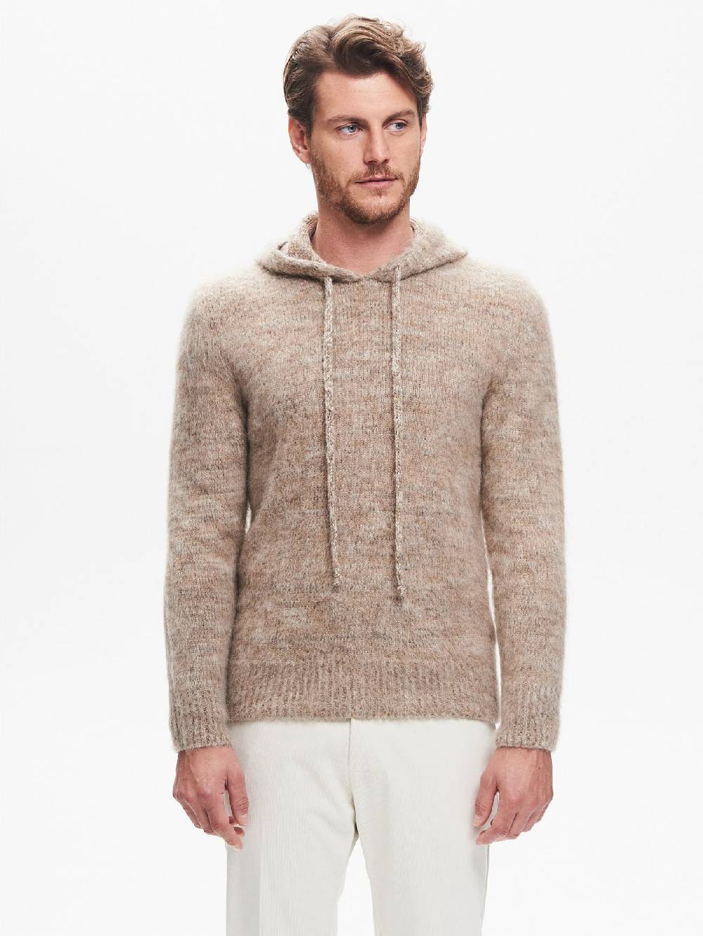 Rinascimento Maglia con Cappuccio Uomo Garzata QB24 Vendita Calda