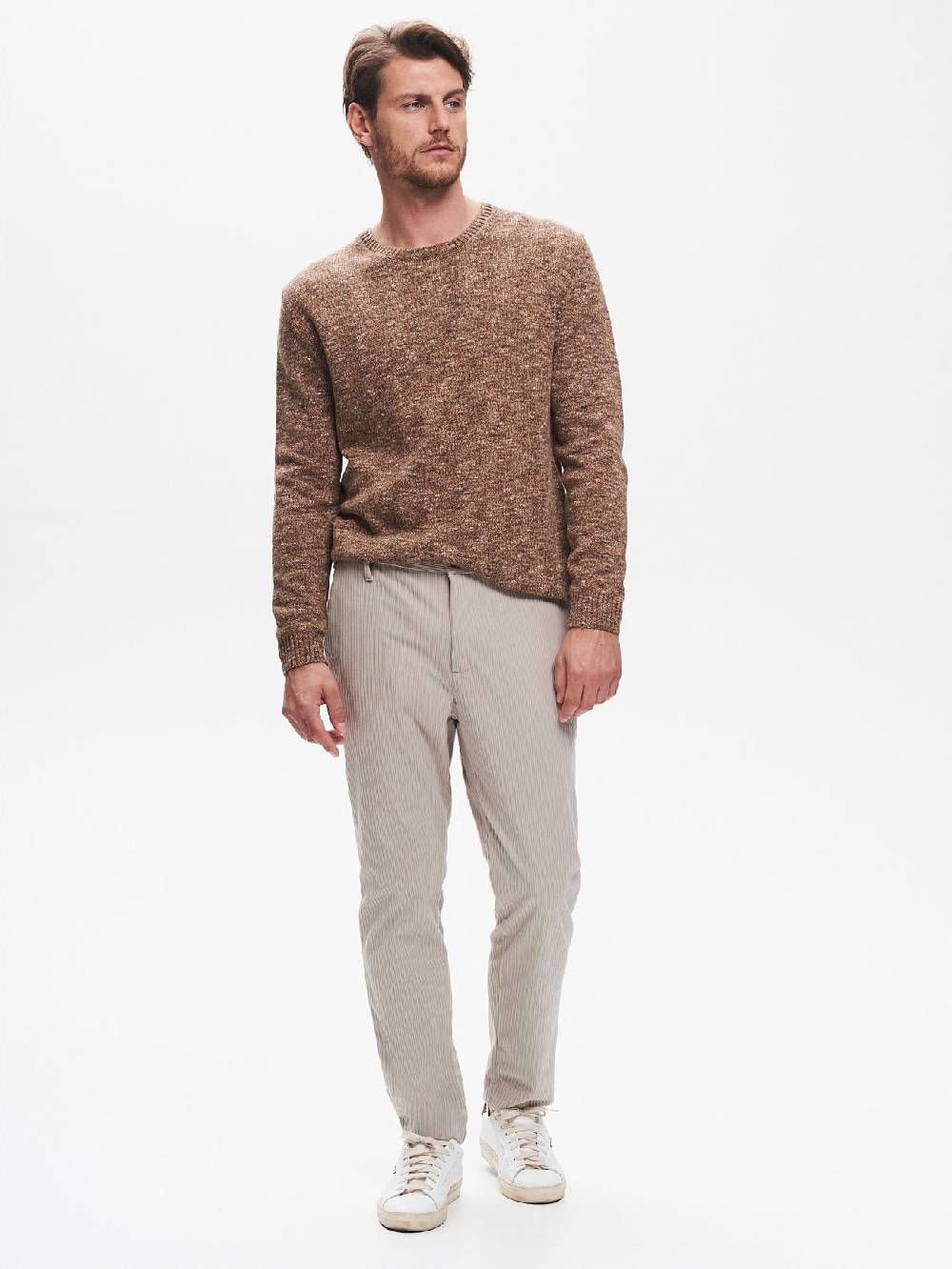Rinascimento Pantaloni in Velluto Uomo Costa Francese QB24 Saldi Di Fabbrica