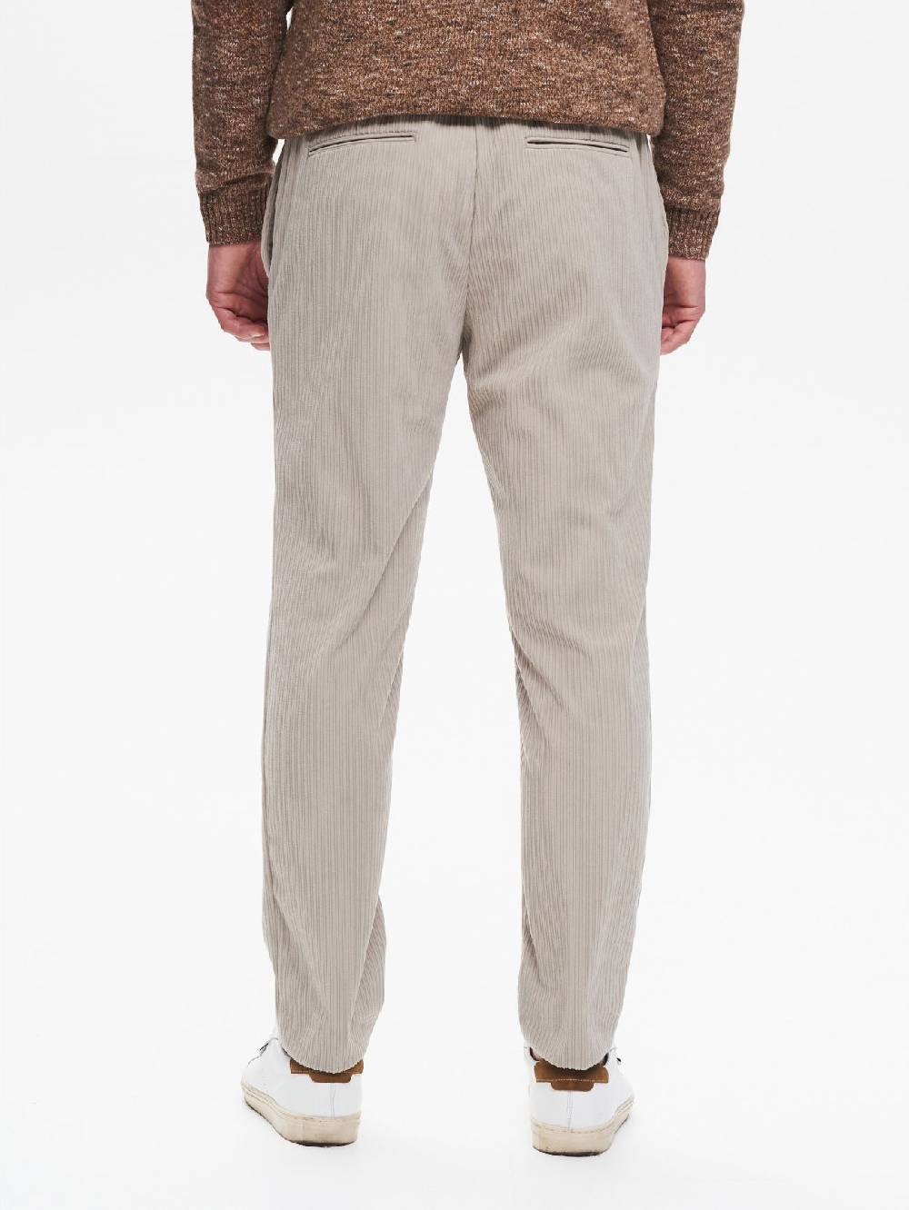 Rinascimento Pantaloni in Velluto Uomo Costa Francese QB24 Saldi Di Fabbrica