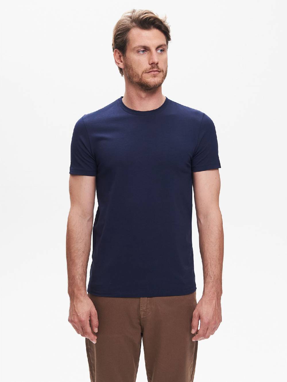 Rinascimento T-shirt Girocollo Uomo Blu QB24 Vendite Flash