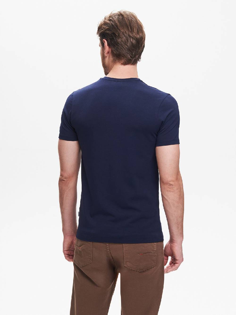 Rinascimento T-shirt Girocollo Uomo Blu QB24 Vendite Flash