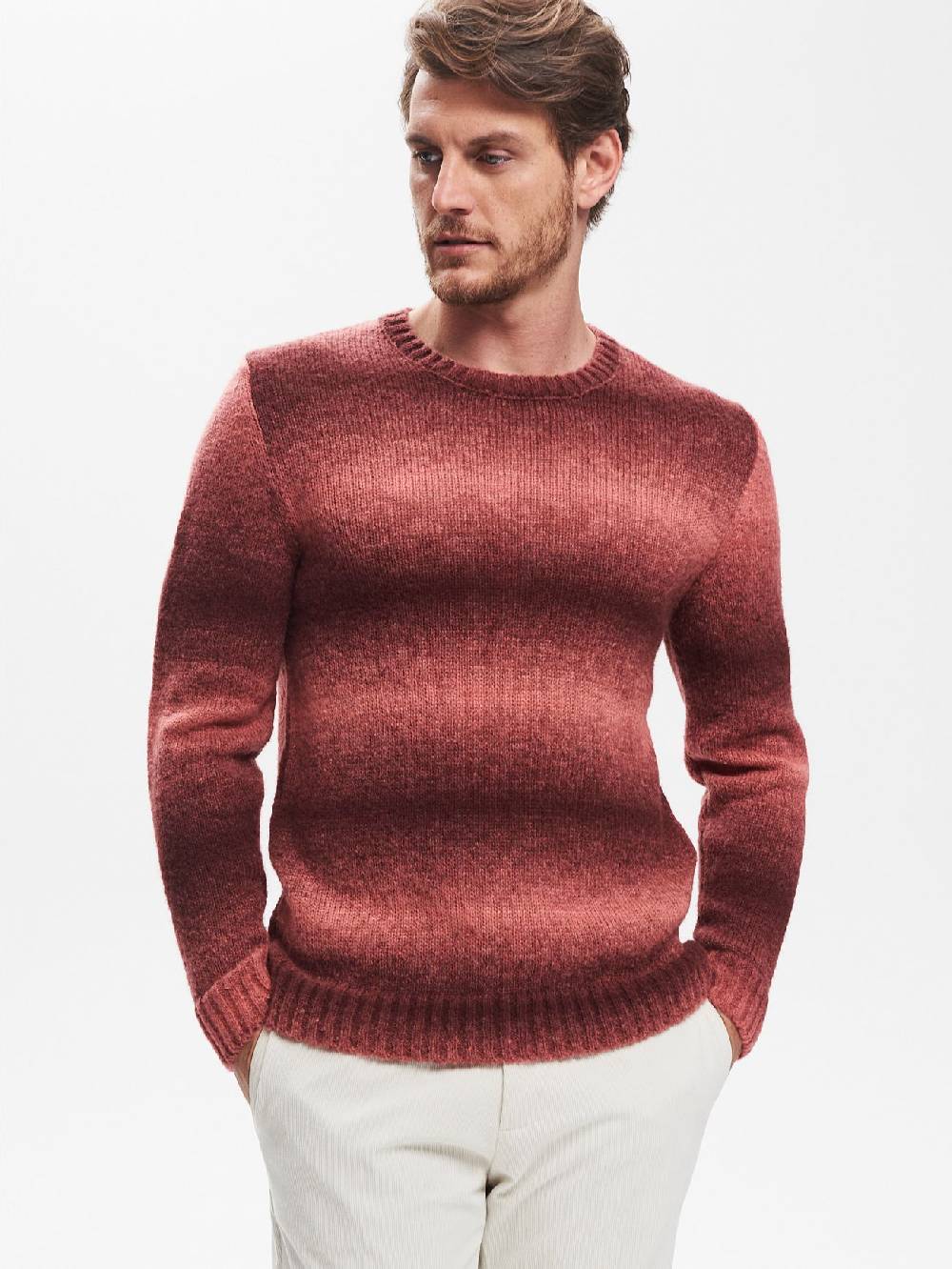 Rinascimento Maglia Girocollo Uomo effetto Degradè QB24