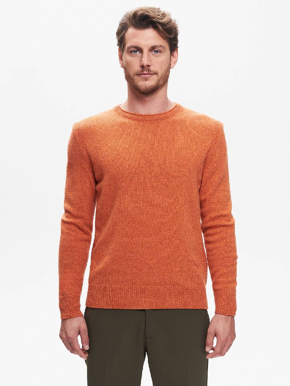 Rinascimento Maglia Girocollo Uomo Moulinè ArancioneQB24 2025