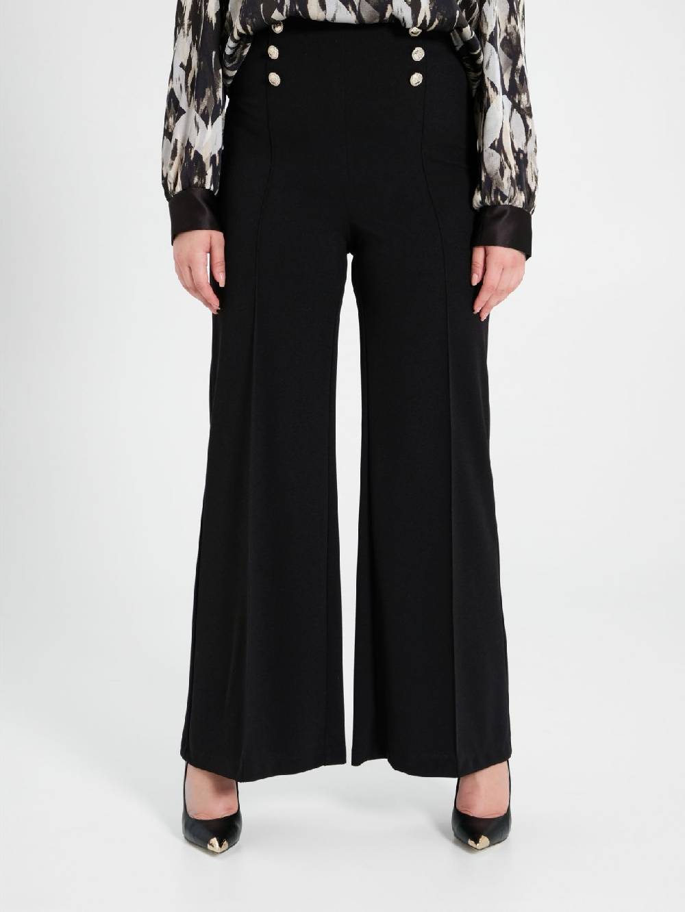 Rinascimento Pantaloni Curvy con Bottoni Dorati Novità