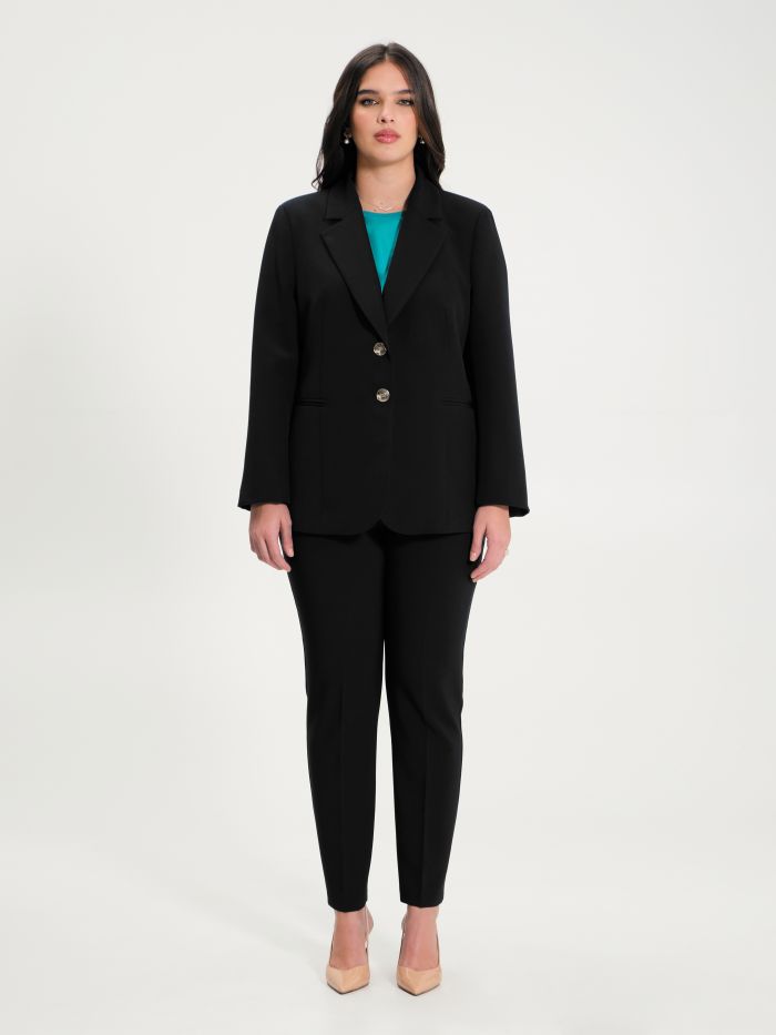 Rinascimento Giacca Curvy a Due Bottoni Nero In Vendita