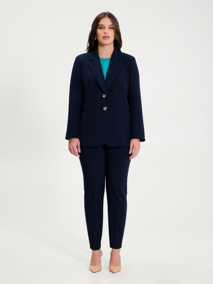 Rinascimento Giacca Curvy a Due Bottoni Blu Navy Vendita Economica