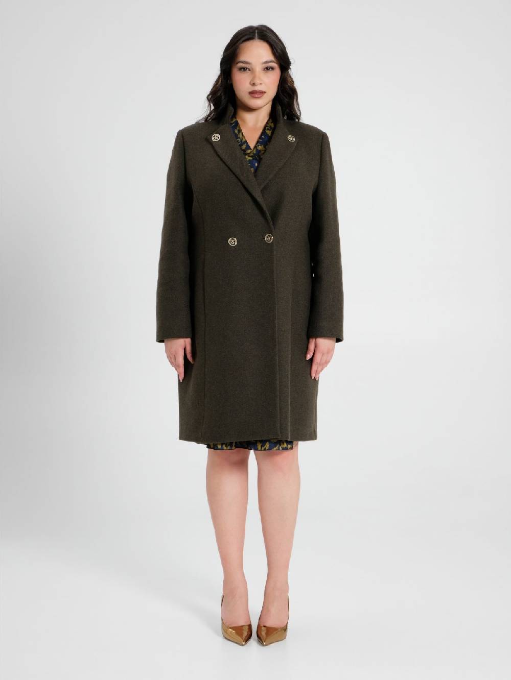 Rinascimento Cappotto Curvy Verde Muschio Italia