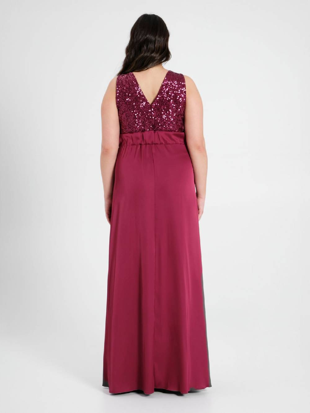 Rinascimento Abito Curvy Paillettes e Raso Nuovo