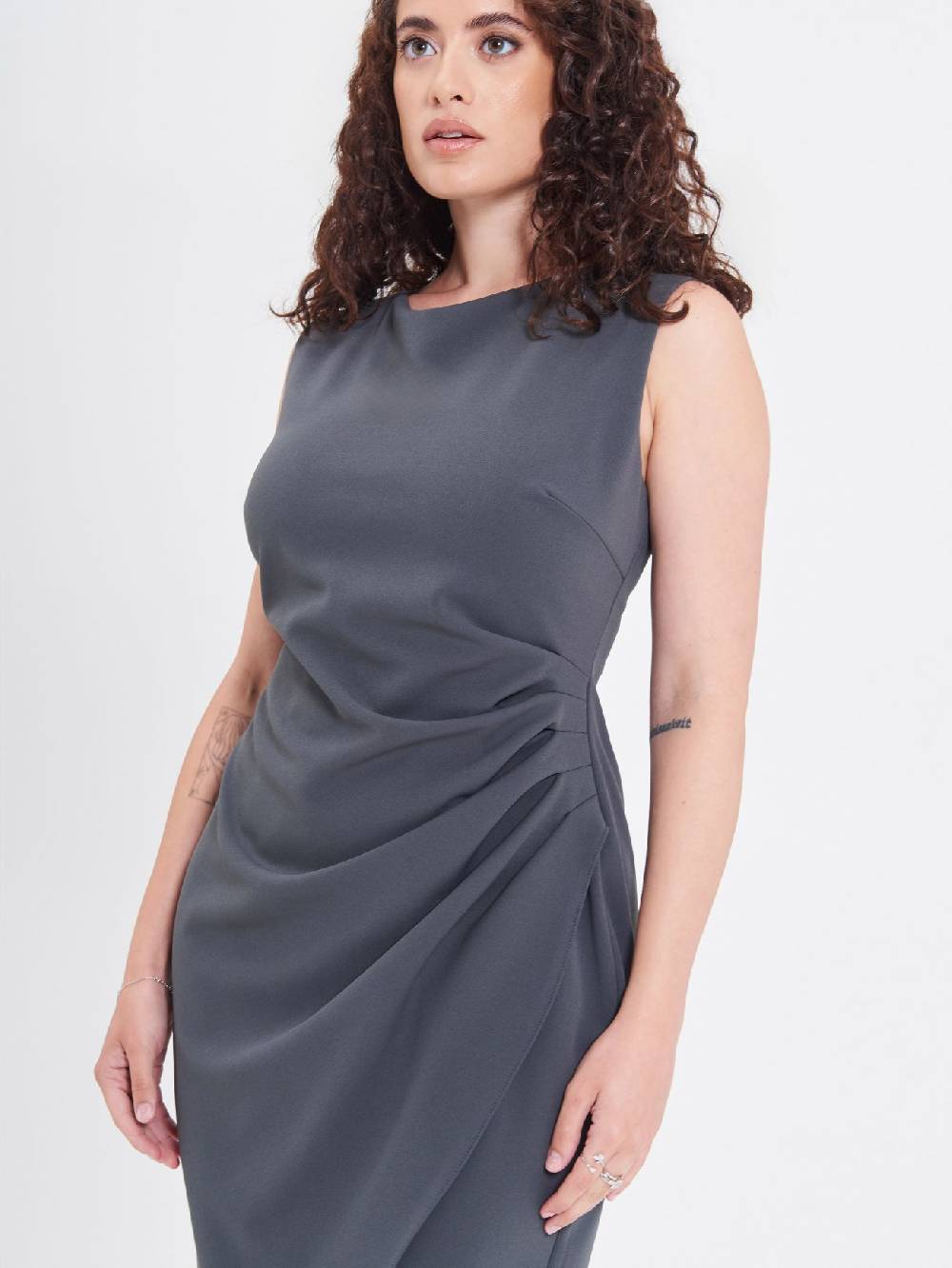 Rinascimento Tubino Curvy Drappeggiato Vendita