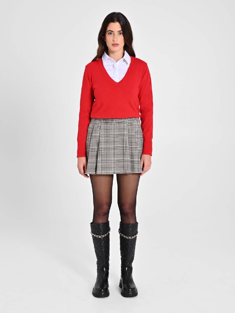 Rinascimento Maglia con Scollo a "V" Rossa Ecotec® Offerta