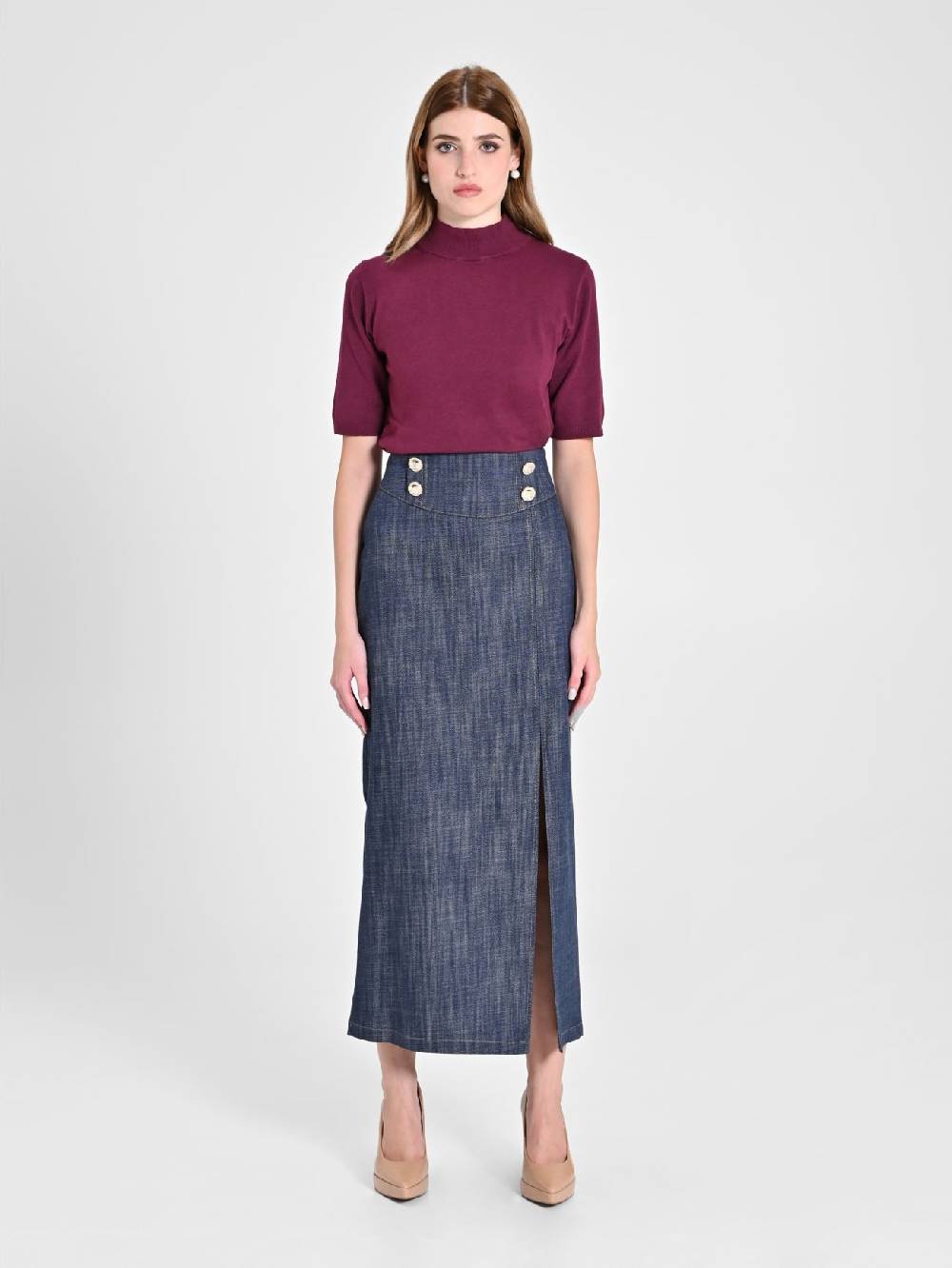 Rinascimento Lupetto Mezza Manica Bordeaux Offerte