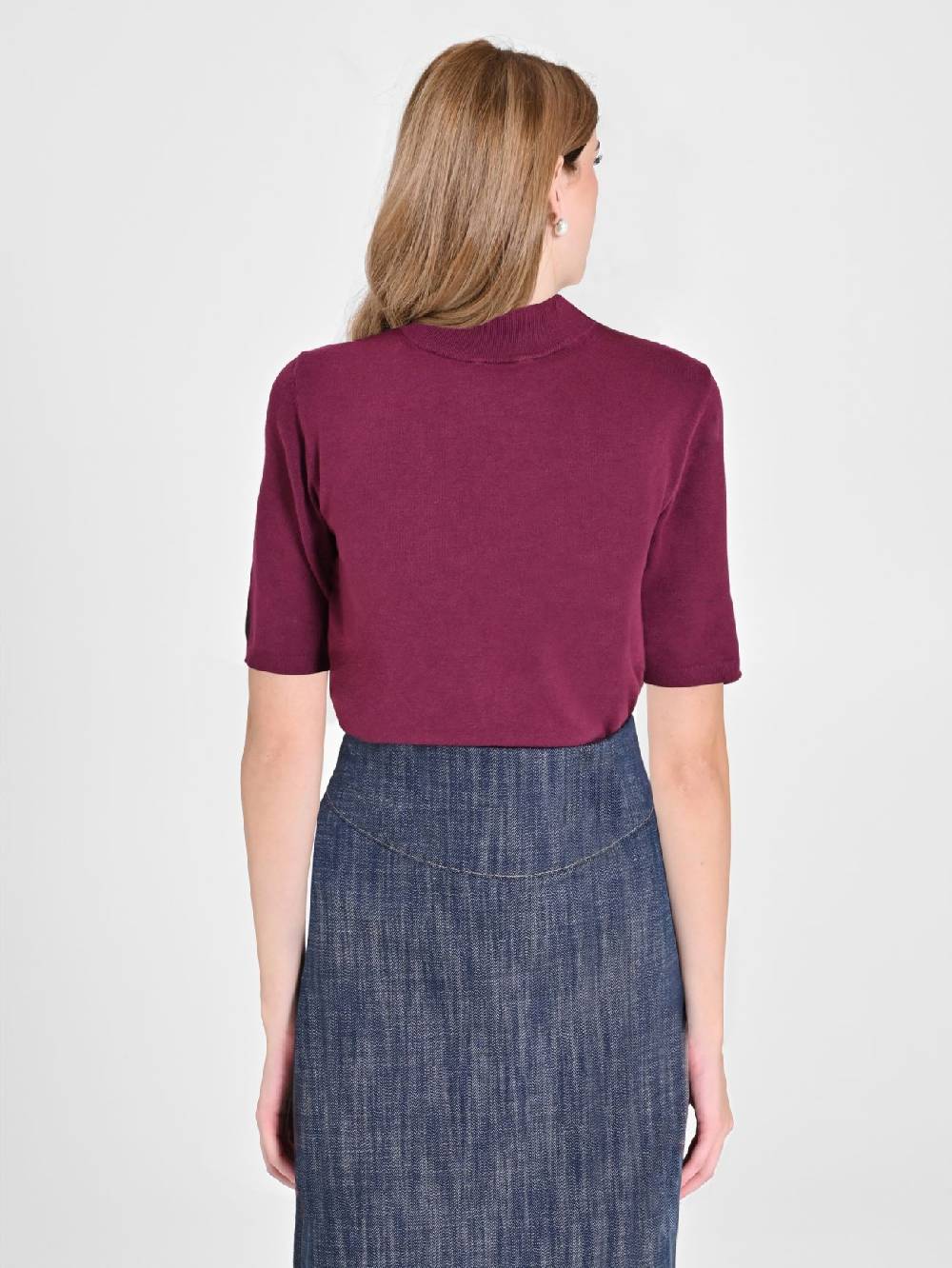 Rinascimento Lupetto Mezza Manica Bordeaux Offerte