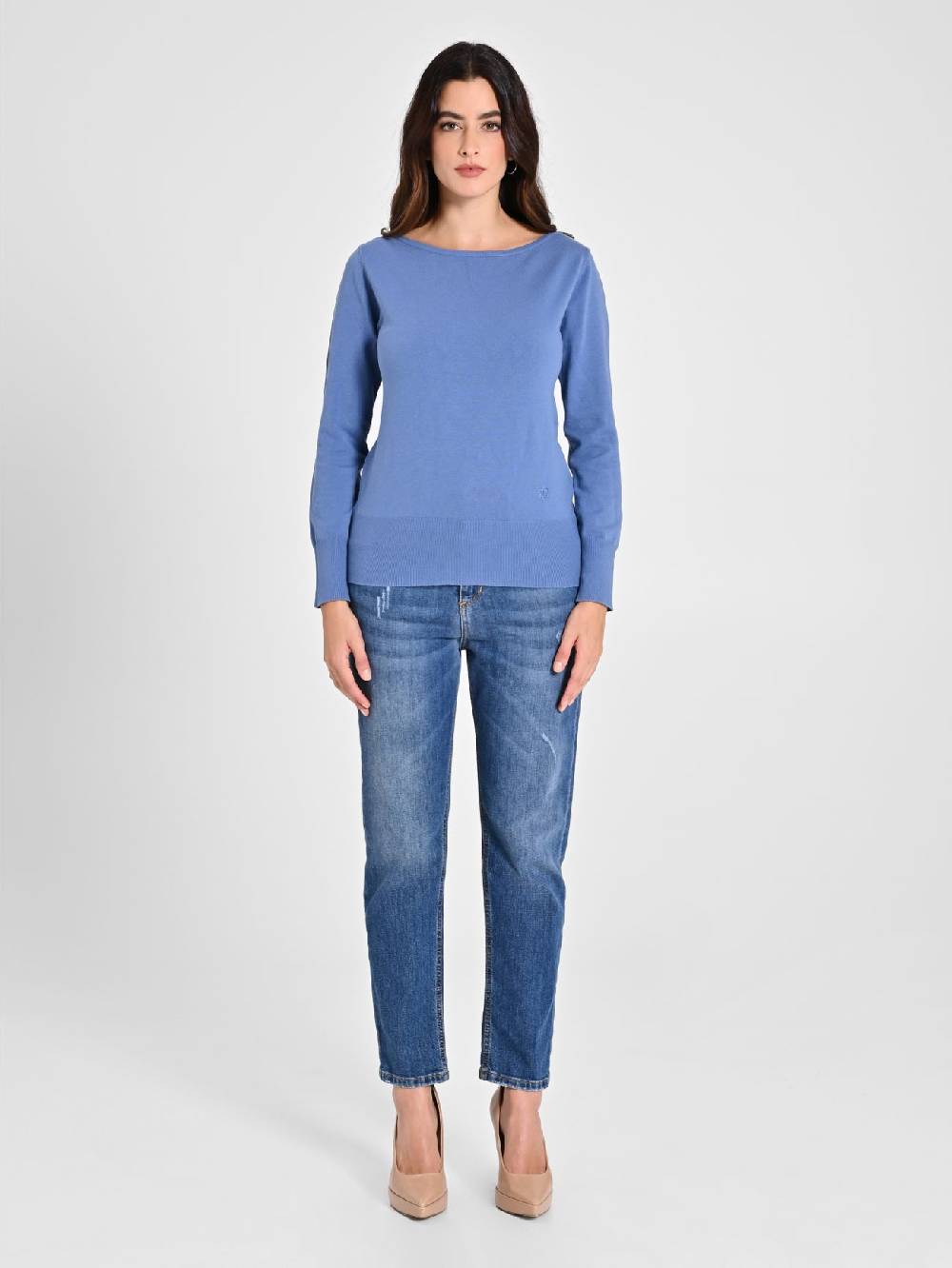 Rinascimento Maglioncino Blu Avio Ecotec® Saldi Di Fabbrica