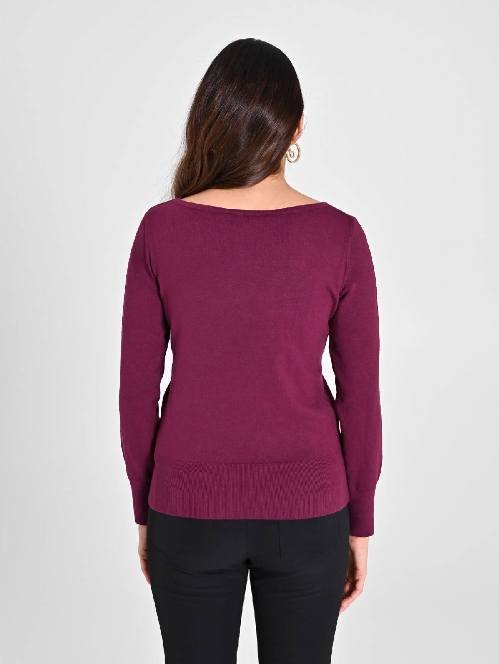 Rinascimento Maglioncino Bordeaux Manica Lunga Vendite Flash