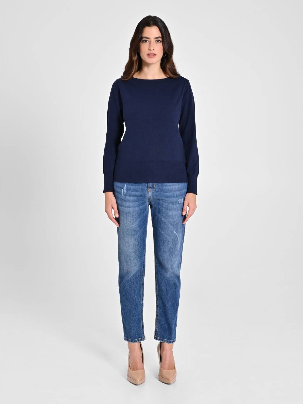 Rinascimento Maglioncino Blu Navy Ecotec® In Saldo