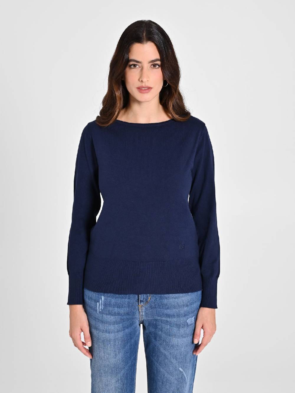 Rinascimento Maglioncino Blu Navy Ecotec® In Saldo