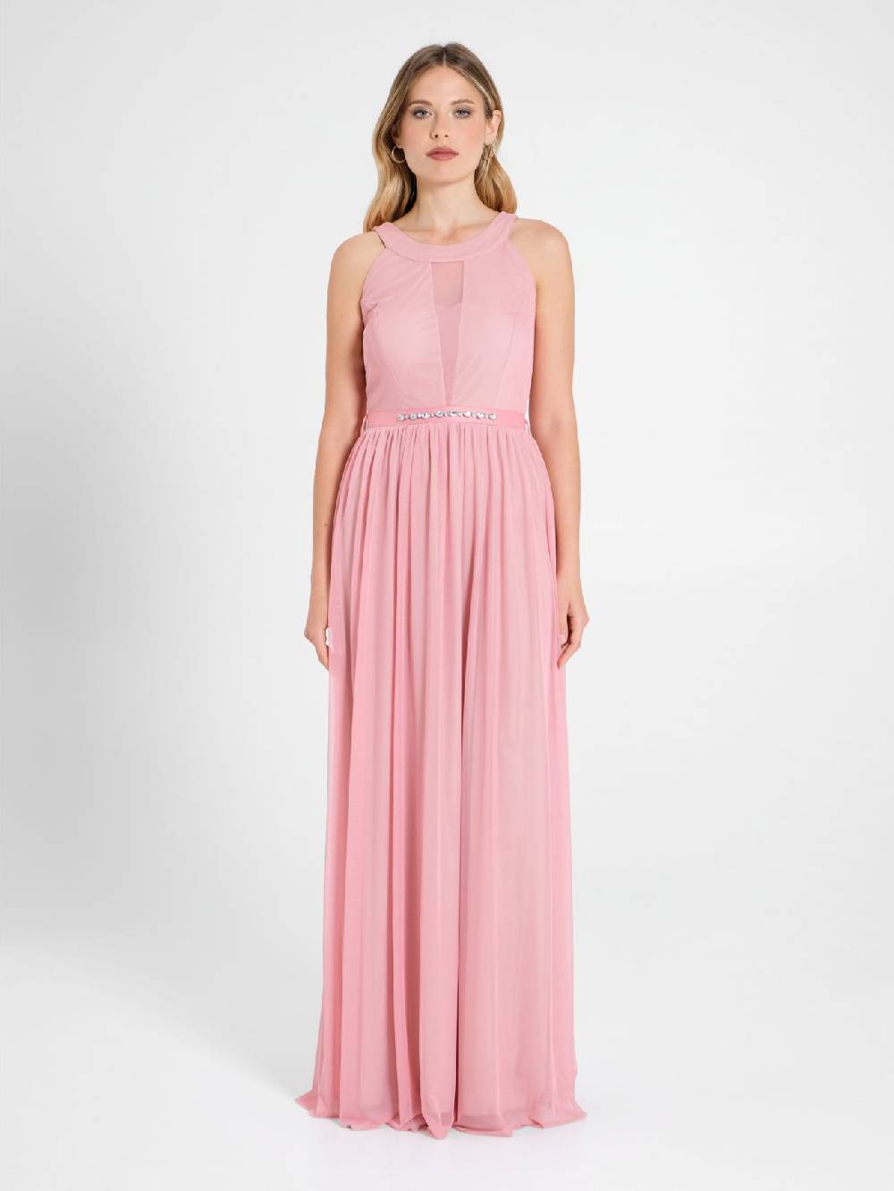 Rinascimento Abito in Tulle Rosa Antico Qualità