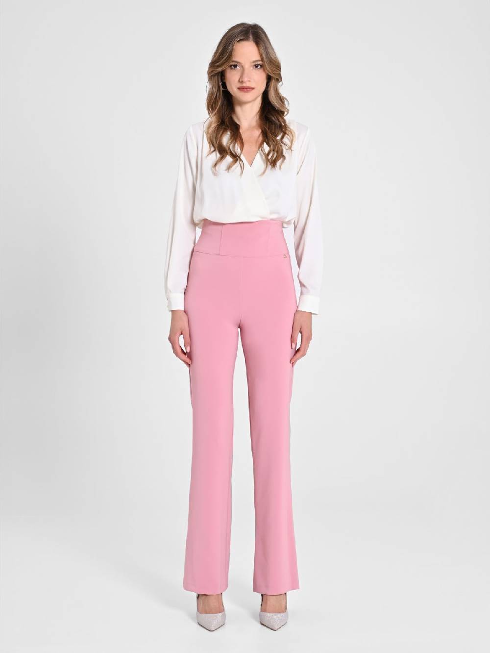 Rinascimento Pantaloni Flared Rosa Antico Acquista Ora