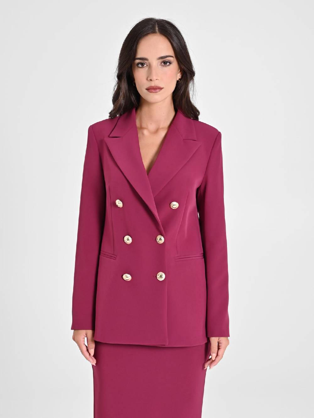 Rinascimento Giacca Doppiopetto Bordeaux Donna Promozione Limitata