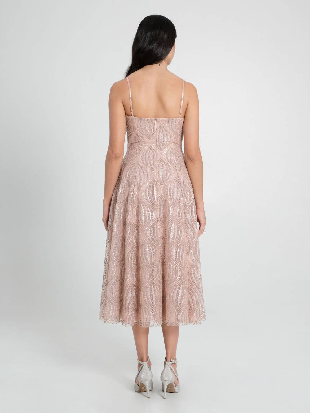 Rinascimento Abito Tulle Glitter Rosa Convenienza