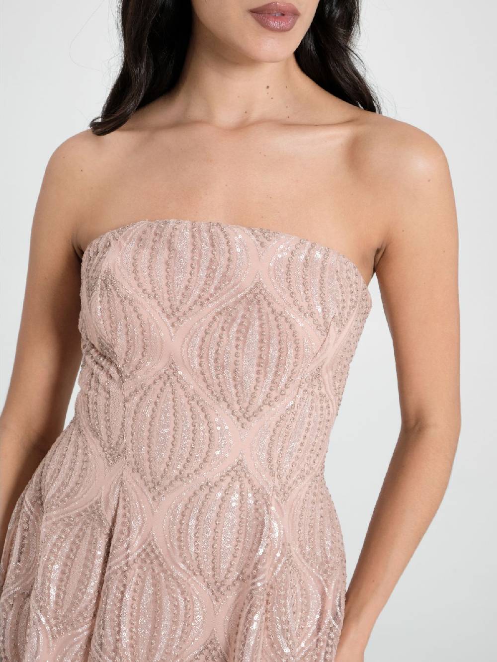 Rinascimento Abito Tulle Glitter Rosa Convenienza