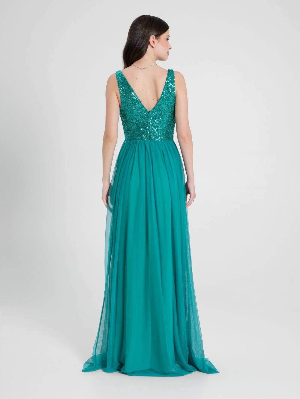 Rinascimento Abito Lungo Paillettes & Tulle Sconto